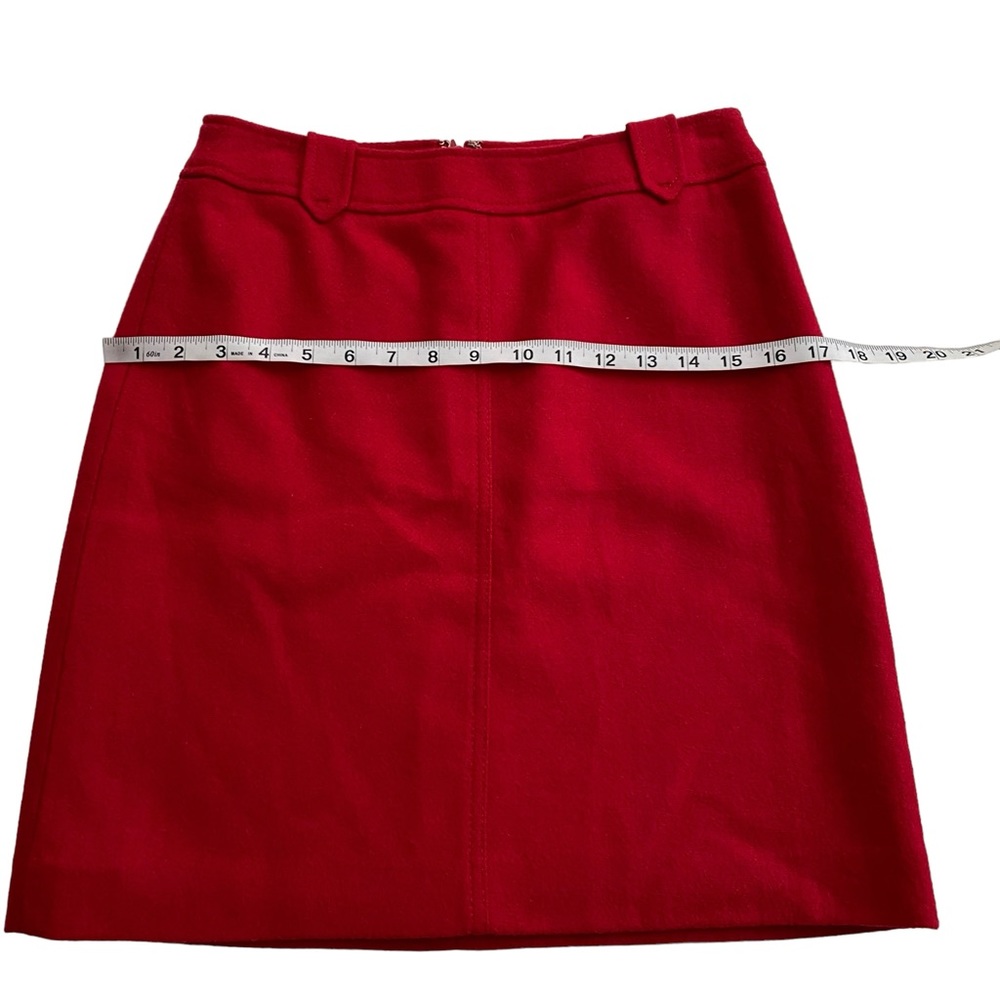 TALBOTS Women’s Wool Blend Lined Career Red Pencil Skirt Size 2P - Picture 5 of 10